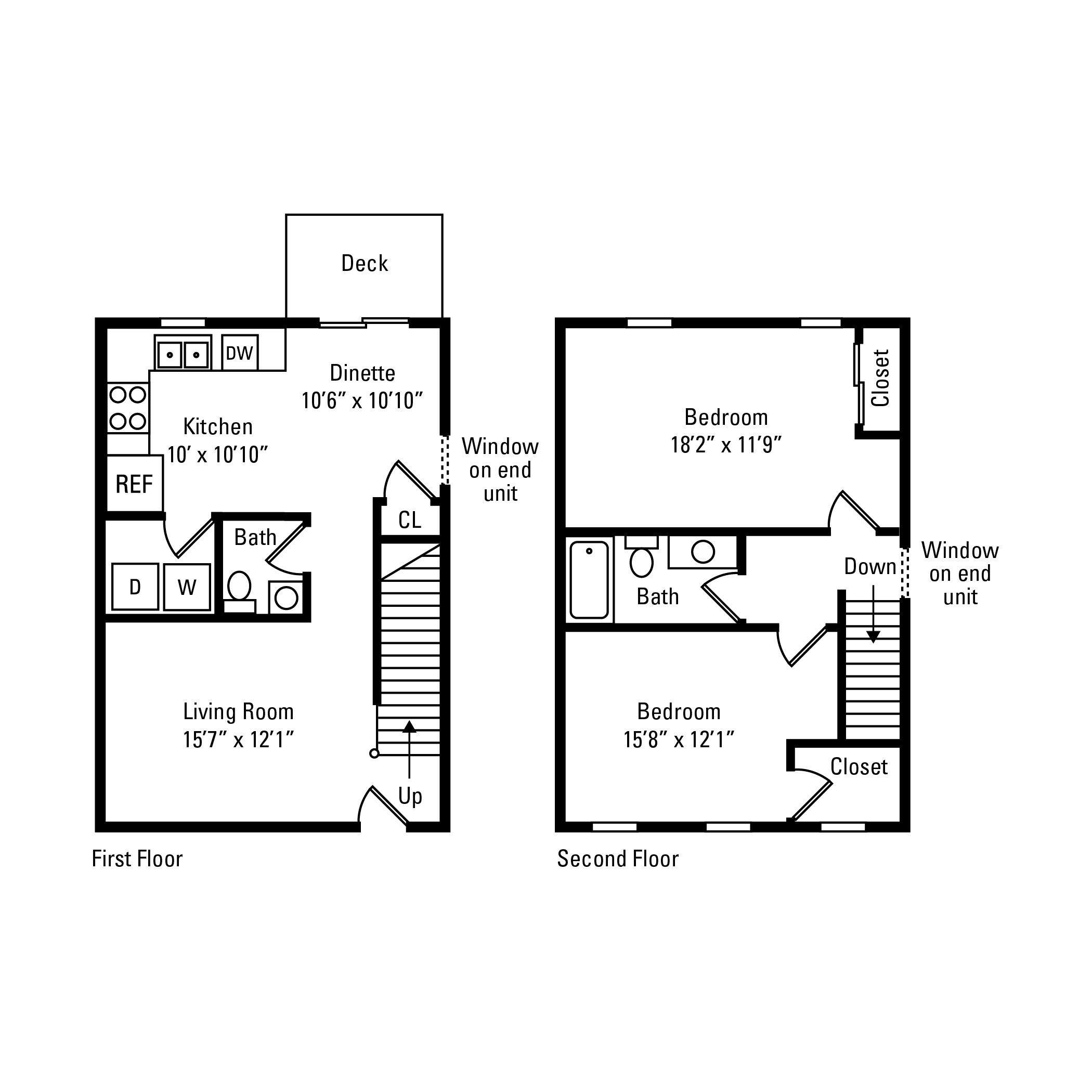 Floor plan for 2 beds, 1 bath, 1626 sqft